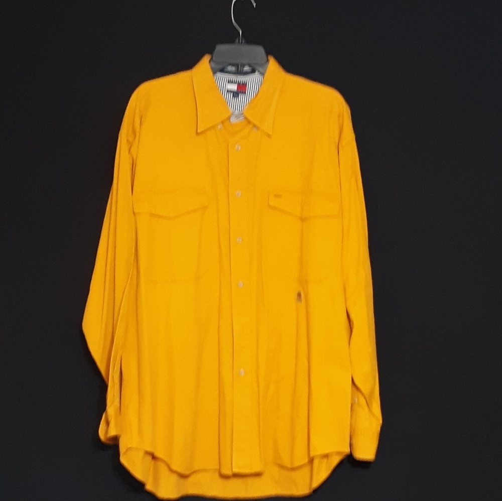 Tommy Hilfiger mens long sleeve Shirt/yellow/XL